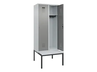locker met bank,HxBxD 2120x800x815mm,2vak,vak B 400mm,cilinderslot - 1