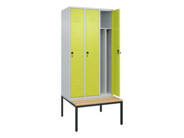 locker voor scheiding van kleding,HxBxD 2120x900x815mm,3vak
