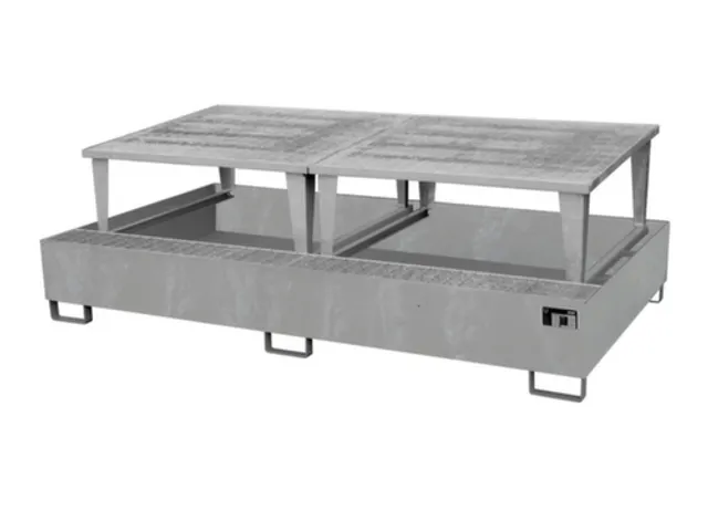 opvangbak,v. 2xIBC,opvangvol. 1000l,HxBxD 863x2650x1460mm