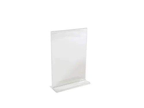 Kaarthouder Budget T-Standaard A6 1,5mm Staand Acryl set van 10 stuks