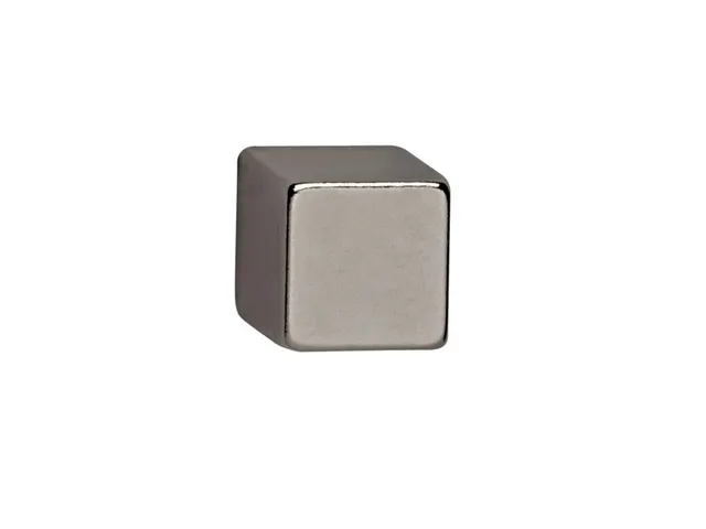 Magneet MAUL Neodymium kubus 10x10x10mm 3.8kg nikkel 4 stuks