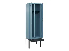 locker met bank,voor scheiding van kleding,HxBxD 2120x600x815mm,2vak