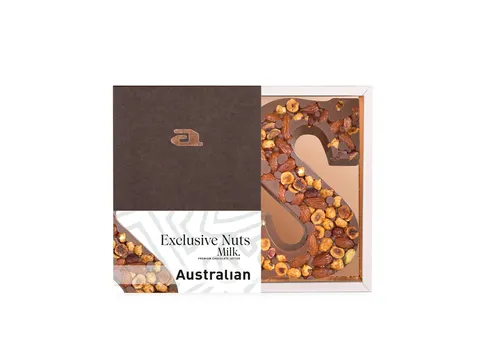Chocoladeletter Australian melk noten S