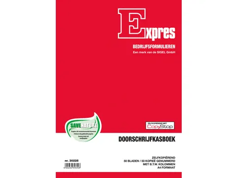 Expres kasboek btw kolom ft A4 NL dupli 50x2 vel