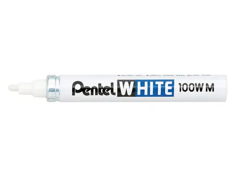 Viltstift Pentel 100W rond 2.2mm wit