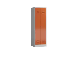 Lockerkast 1800x590x500mm 2 vakken, klinksluiting, RAL3000 - 1