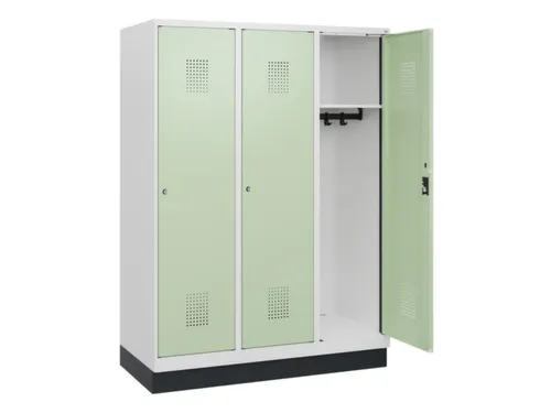 schoollocker,HxBxD 1630x1200x500mm,3vak,vak B 400mm,cil.-slot,sokkel