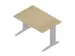bureau,HxBxD 730x1200x800mm,blad eiken,C-voet aluminium