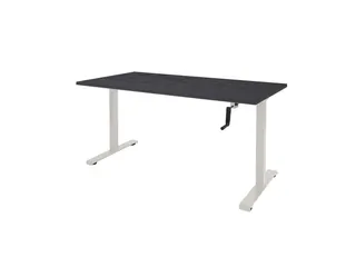 Dextro Slinger Bureau Zit-sta T-poot 120x80 houtprint schaduw 25mm wit - 1