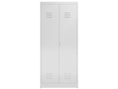 Lockerkast 1800x800x500mm 2 vakken, klinksluiting, RAL7035