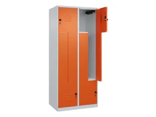 Z-garderobekast,HxBxD 1850x800x500mm,vak B 200/400mm,draaigrendel - 2