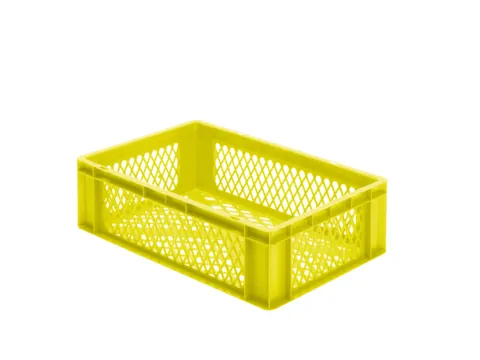 Euronorm-stapelbak 33l 175x600x400mm Wanden/bodem Opengewerkt Geel