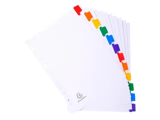 Tabblad Karton 160 Gram A4 index 12 tabs wit - 3
