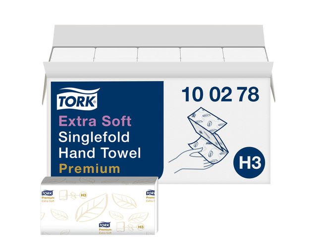 Tork Premium Handdoeken ZigZag Fold Soft 100278 2-Laags H3 | KantineSupplies.nl