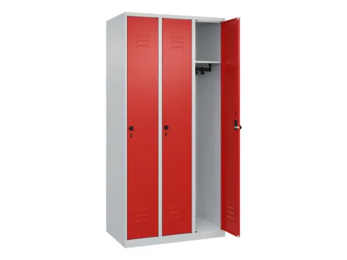 locker,HxBxD 1850x900x500mm,3vak,vak B 300mm,draaigrendel