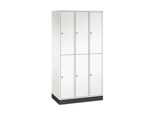 Dubbeldekse garderobekast,HxBxD 1950x920x500mm,3x2vak.,vak B 260mm