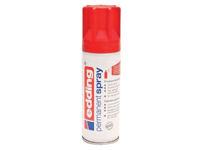 Verfspuitbus edding 5200 permanent spray mat verkeersrood