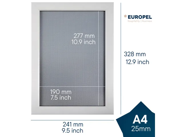 Kliklijst Europel A4 25mm mat wit