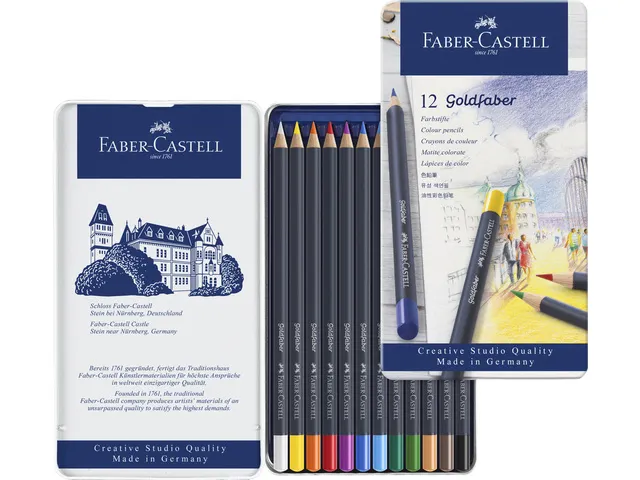 Crayons de couleur Faber-Castell Goldfaber boîte 12 pièces assorti