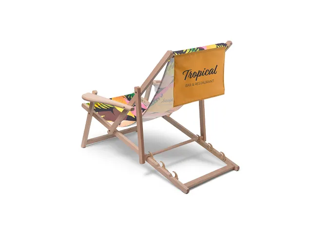 Strandstoel Relax Comfort beukenhout te personaliseren met print