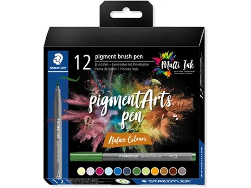 Pigment Arts brush pen etui 12 st Nature Col