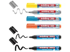 Edding 385 Flipchart effect marker Assorti + 380 en 383 6 stuks