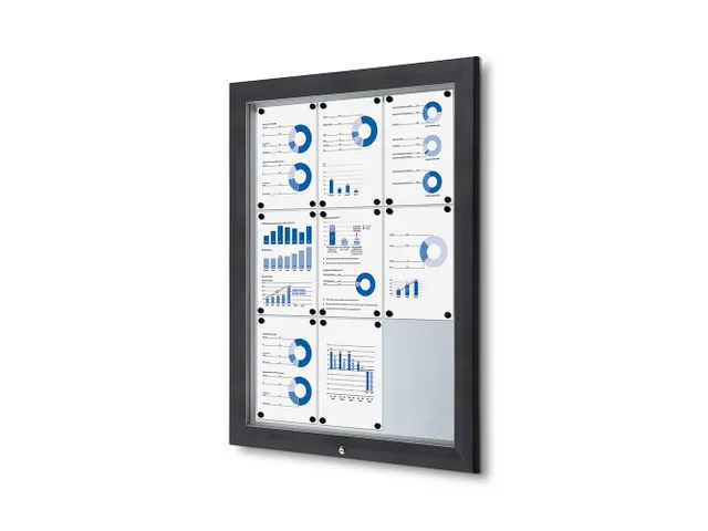 Vergrendelbaar vitrine mededelingenbord Outdoor 9xA4 Antraciet