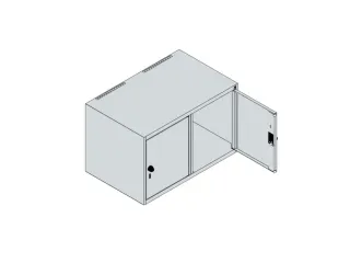 opzetkast,v. locker,2vak.,vak B 400mm,HxBxD 500x800x500mm,vleugeldeur - 3