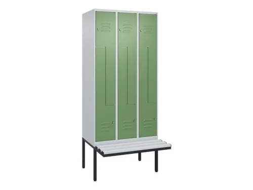 Z-garderobekast,HxBxD 2120x900x815mm,6vak,vak B 300mm,cil.-slot