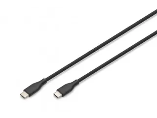 USB-C siliconen oplaadkabel USB-C USB-C 0,5m USB 2.0 60W zwart - 1