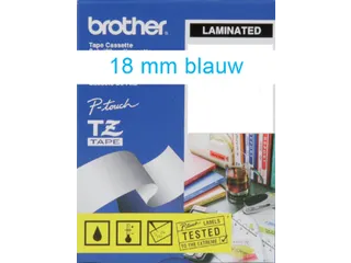 Labeltape Brother P-touch TZe-243 standaard 18mm blauw op wit - 3