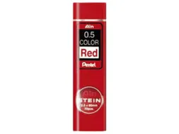 Potloodstift Pentel Ain Stein HB 0.5mm rood koker à 20 stuks