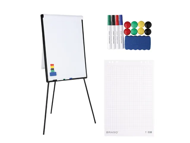 BRASQ Flipover Basic 70x100cm Magnetisch Zwart inclusief accessoires