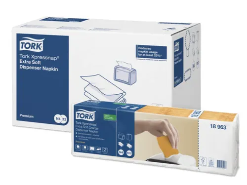 Tork Xpressnap Servet 21,3x16,5cm 2-laags 1/2 vouw Oranje 5x200x8