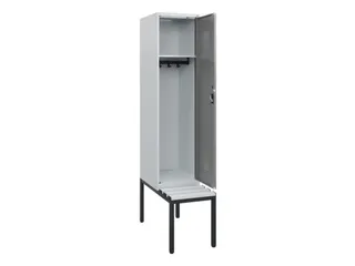 locker met bank,HxBxD 1950x400x815mm,1vak,vak B 400mm,cilinderslot - 1