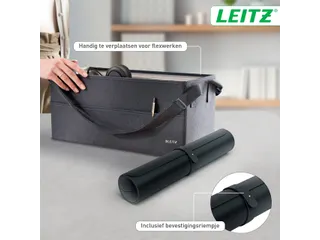 Bureau-onderlegger Leitz 80x40cm oprolbaar zwart - 6