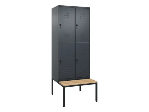Dubbeldekse dekenkist,HxBxD 2120x800x815mm,2x2vak.,vak B 400mm