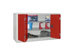 Vouwdeurkast 1000x1500x600mm 2legborden Verzinkt Ral7035 Front Ral3000