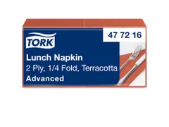 Tork 477216 Lunch Servet 2-laags 1/4 Vouw Terracotta 33x33cm