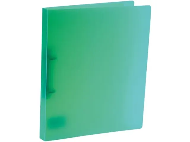 ringmap A4 PP 25mm 2 rings D-mech 15mm transparant groen