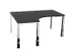 bureau à retour à hauteur réglable,HxlxP 720-840x1600x1200mm,CC-noi