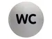 Infobord Pictogram Durable 4907 Wc Rond 83mm rvs