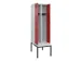locker met bank,voor scheiding van kleding,HxBxD 2120x600x815mm,2vak