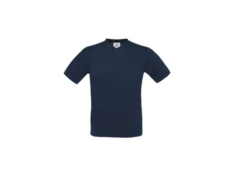 B&C Exact T-shirt met V-hals, marineblauw, maat XL, per stuk