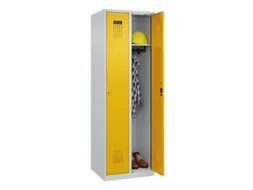 locker,HxBxD 1850x600x500mm,2vak,vak B 300mm,cil.-slot,staand op vloer