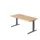 In hoogte verstelbaar bureau,HxBxD 680-850x1600x800mm,blad eiken