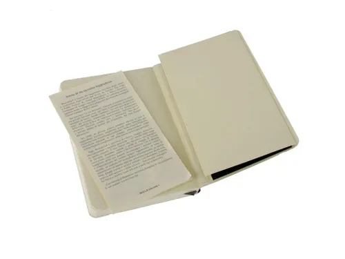 Notitieboek Moleskine pocket 90x140mm blanco soft cover zwart