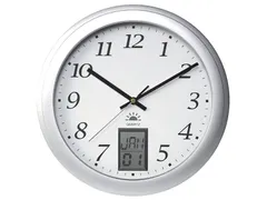 Wandklok Unilux Instinct Ø31cm Zilvergrijs cijferaanduiding