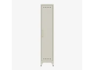 garderobekast,HxBxD 1800x380x510mm,1vak,4voeten,romp verkeerswit - 1