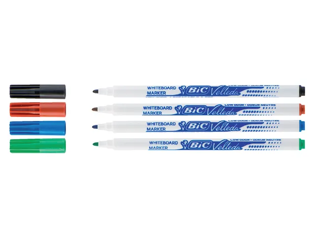 Viltstift Bic Velleda 1721 whiteboard rond fijn assorti set à 4 stuks